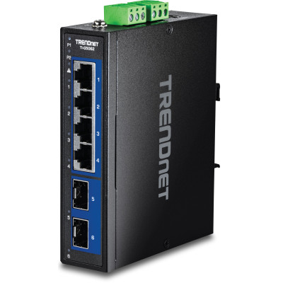 TRENDnet TI-G5062 6-Port Managed 2.5 Gigabit Ethernet Switch, 2x 10G SFP+ ports, DIN-rail or wall mount